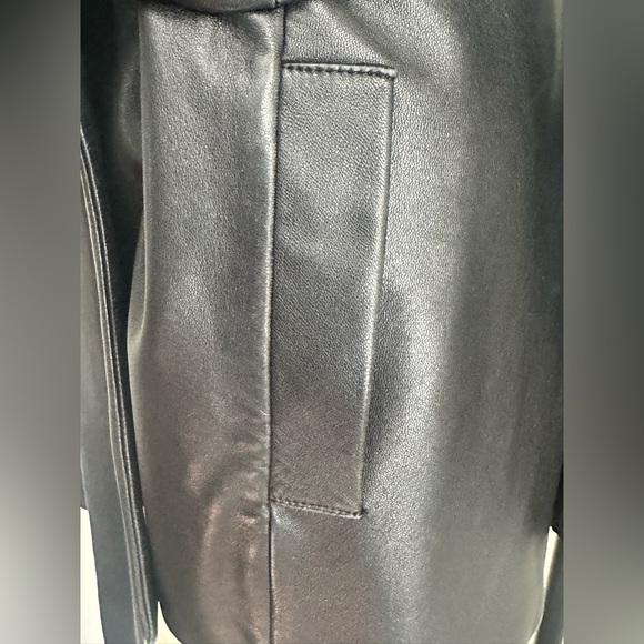 Lafayette 148 Leather, Merino wool, fox fur removable collar - Picture 8 of 9